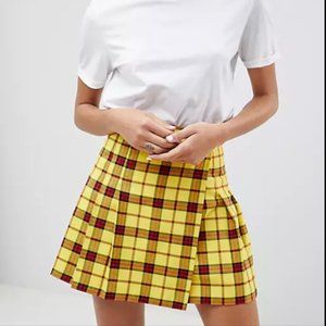 ASOS pleated plaid mini skirtt